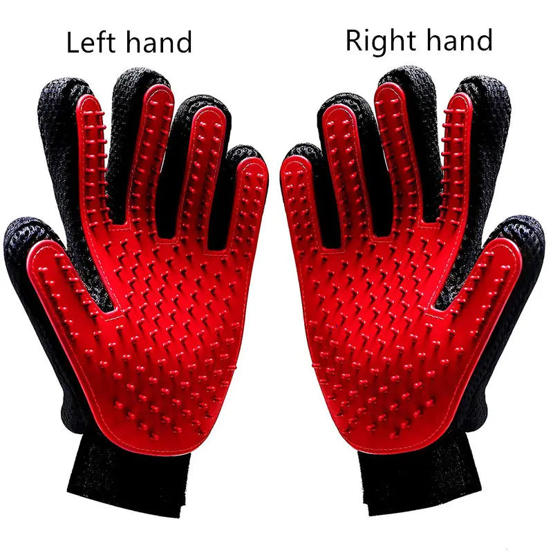 Pet Bath Brush Silicone Glove for Pet Massage Pet Grooming Glove Dogs Cats